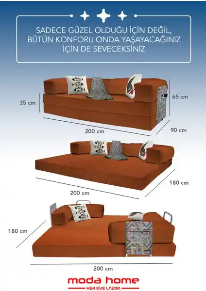 Moda Home Bedding Çok Fonksiyonlu Yataklı Kanepe ile Modern ve Kullanışlı Oturma Çözümü
