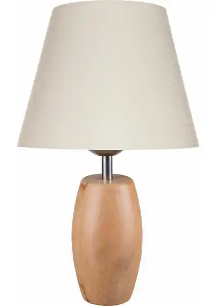 Modelight Top Abajur Kayın Ayak ve Krem Şapka ile Modern ve Şık İç Mekan Aydınlatması