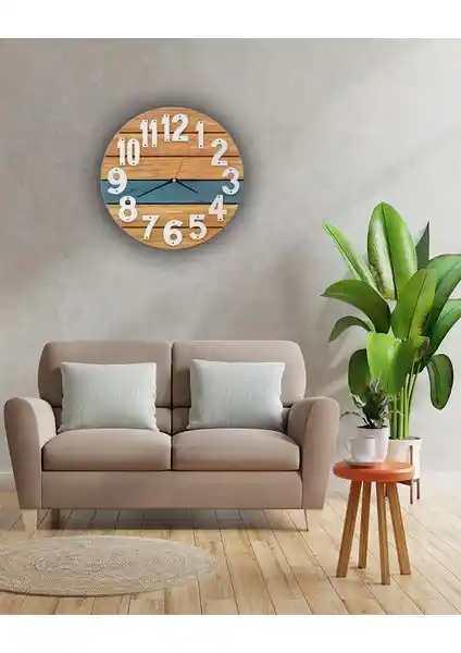 Modern Ahşap Duvar Saati - Şık ve Fonksiyonel Dekoratif Tasarım Çözümü