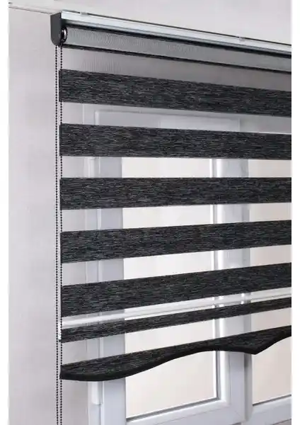 Modern Antrasit Bambu Güneşlik Stor Perde - Şık ve Dayanıklı İç Mekan Çözümü