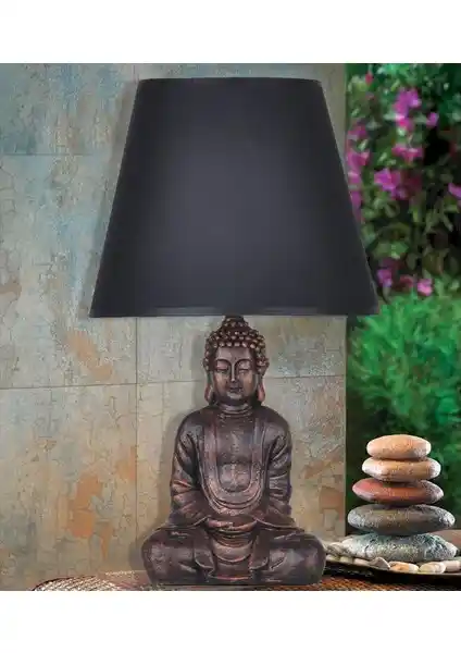 Modern Dizayn Buda Abajur Gold Gri - Şık ve Fonksiyonel İç Mekan Aydınlatması