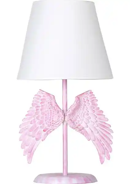 Modern Melek Abajur Pembe Beyaz Renk Seçenekleriyle Şık ve Dayanıklı Tasarım