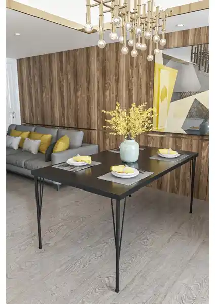 Modern Siyah Mutfak Masası - Dayanıklı ve Şık Tasarım ile Uzun Ömürlü Kullanım