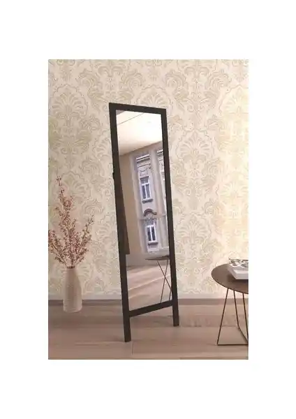 Modern ve Çevre Dostu Siyah Ahşap Ayaklı Boy Aynası - Şıklık ve İşlevsellik