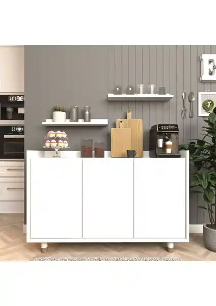 Modern ve Çok Amaçlı Bono Raflı Kahve Köşesi ile Yaşam Alanlarınızı Yenileyin