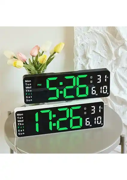 Modern ve Çok Fonksiyonlu Dijital Duvar Saati Ev ve Ofis İçin Uygun Tasarım