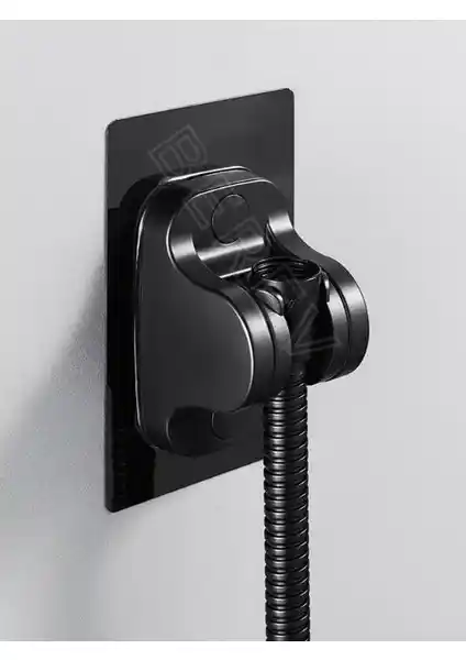 Modern ve Kendinden Yapışkanlı Siyah Duş Başlığı Askısı: Kolay Montaj ve Şık Tasarım