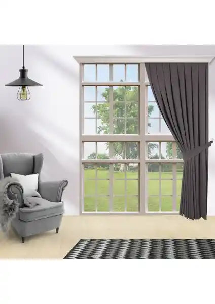 Modern ve Şık Koyu Gri Antrasit Ada Pilesiz Fon Perde Ürün Tanıtımı ve Özellikleri