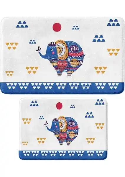 Monnhein Mikrofiber 2'li Banyo Paspası - Güvenli ve Sevimli Tasarım Çift Paket