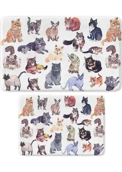 Monnhein Sevimli Mikrofiber Banyo Paspası Çiftli Set Güvenlik ve Estetik Sağlar