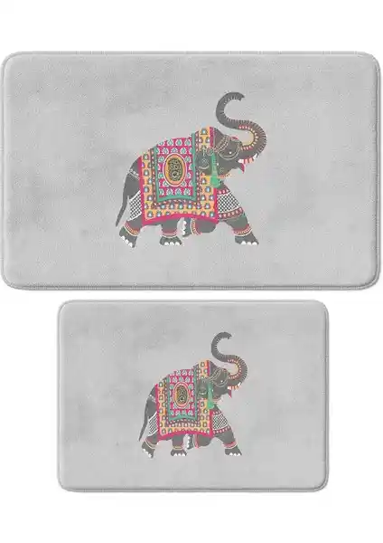 Monnhein Sevimli Tasarımlı Mikrofiber 2'li Banyo Paspası Güvenlik ve Estetiği Bir Arada Sunar