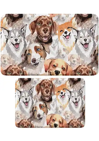 Monnhein Sevimli Tasarımlı Mikrofiber 2'li Banyo Paspası Güvenlik ve Estetiği Bir Arada