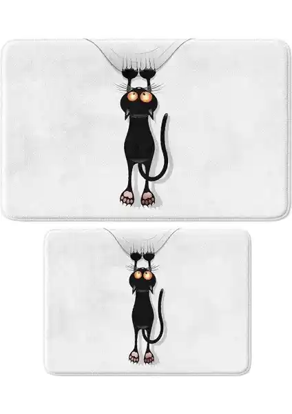 Monnhein Sevimli Tasarımlı Mikrofiber 2'li Banyo Paspası Güvenlik ve Estetik Birlikteliği