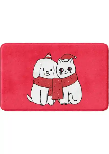 Monnhein Sevimli Yılbaşı Banyo Paspası Şık ve Güvenli Tasarımıyla Dekorasyonunuza Renk Katıyor