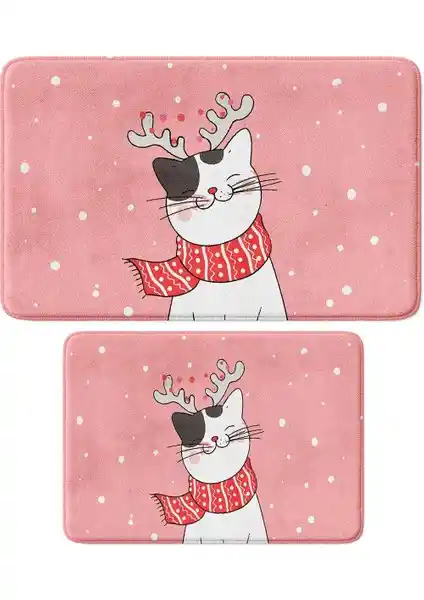 Monnhein Sevimli Yılbaşı Dekoru ve Banyo Paspası Seti Güvenli ve Şık Tasarım