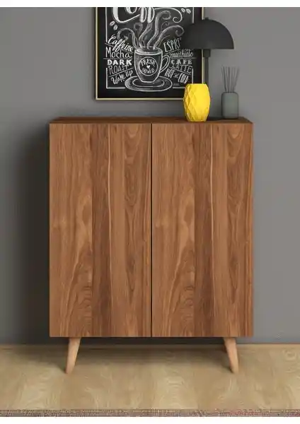 Monte Sehpaluce Ayakkabılık Midi Ceviz: Modern ve Şık Antre Mobilyası Çözümü