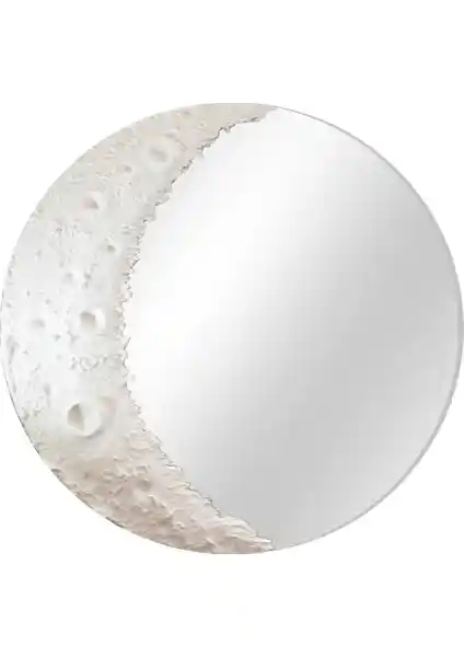 Moon Yuvarlak Gri Krater Konsol Aynası: Modern ve Şık Dekoratif Ayna Seçenekleri