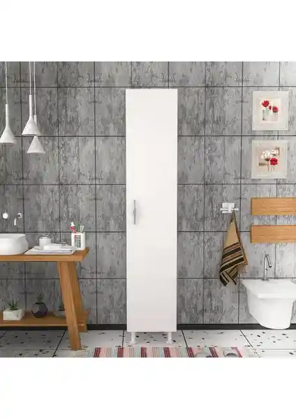 Moonlife 5 Raflı Tek Kapaklı Çok Amaçlı Dolap: Kompakt ve Şık Depolama Çözümü