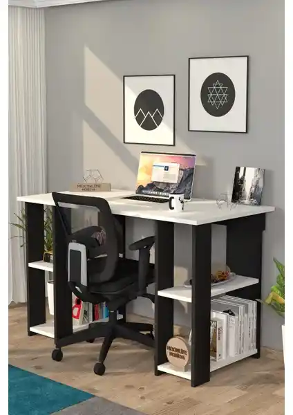 Moonlife Hipo Kitaplıklı Çalışma Masası Modern Tasarım ve Kullanışlılık Sunar