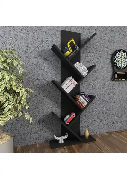 Moonlife Tree Dekoratif Kitaplık Siyah Modern ve Şık Tasarım Özellikleri