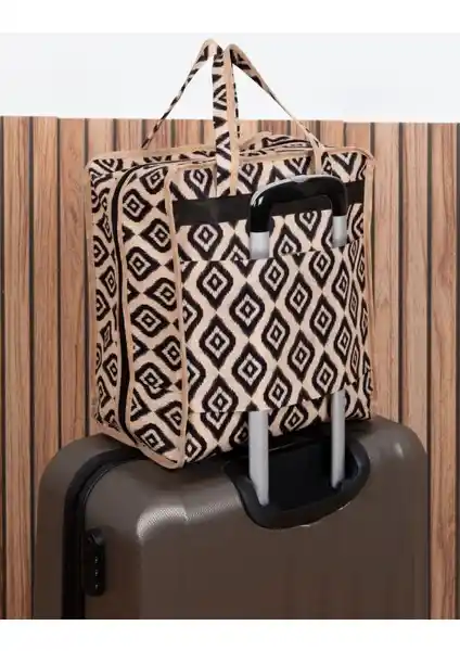 Morport 6 Bölmeli Desenli Ayakkabı Hurcu Seyahat İçin Hafif ve Şık Çözüm