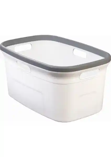 Motek Çamaşır Sepeti ve Selesi Gri Beyaz Modern Tasarım ve Pratik Özellikler