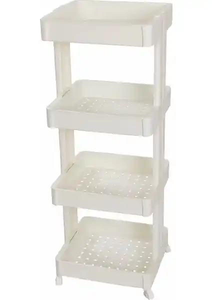 Motek Organizer 4'lü Çok Amaçlı Beyaz Raf: Dayanıklı ve Çok Yönlü Depolama Çözümü