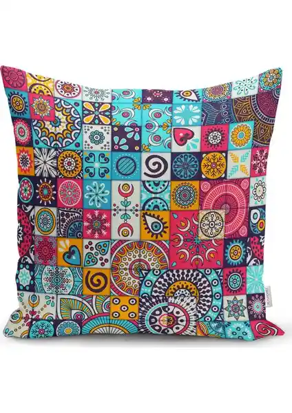 Mozaik Desenli Özel Tasarım Yastık Kırlent Kılıfı Ev Dekorasyonunda Şıklık ve Dayanıklılık