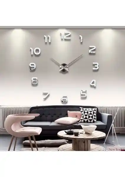 Mrv Dekor 3D Aynalı Pleksi Duvar Saati Modern ve Şık Tasarımıyla İç Mekanlara Estetik Katıyor