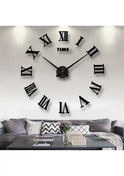 Mrv Dekor Dekoratif 3D Roma Rakamlı MDF Duvar Saati Modern ve Şık Tasarım
