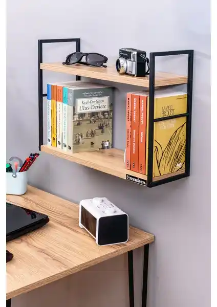 Mudesa Metal Ahşap Duvar Rafı Modern Tasarım ve Kullanışlılık Sunar