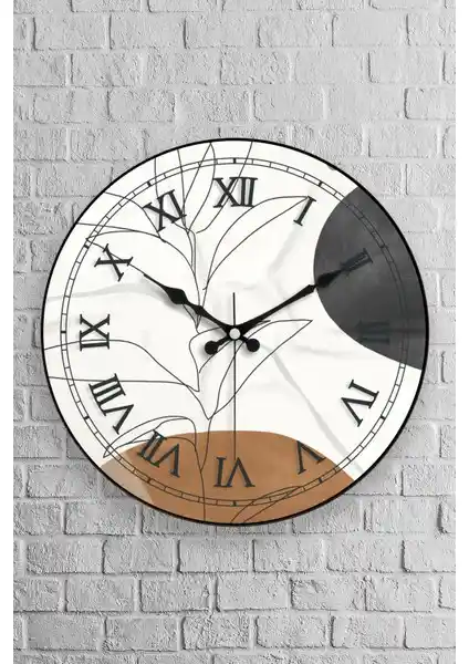 Muyika Arte Oval Gerçek Cam 36Cm Duvar Saati ile Modern ve Estetik Dekorasyon Çözümü