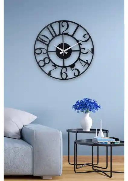 Muyika Bonni Siyah Metal Duvar Saati Modern ve Şık Tasarımın İkonu