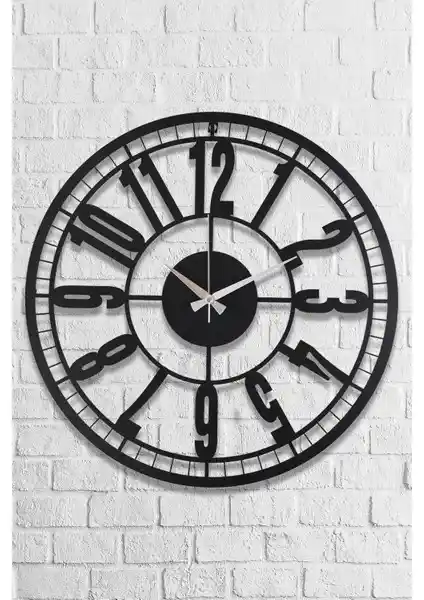 Muyika Bruno Metal Siyah Duvar Saati Modern Tasarım ve Dayanıklılık Sunar