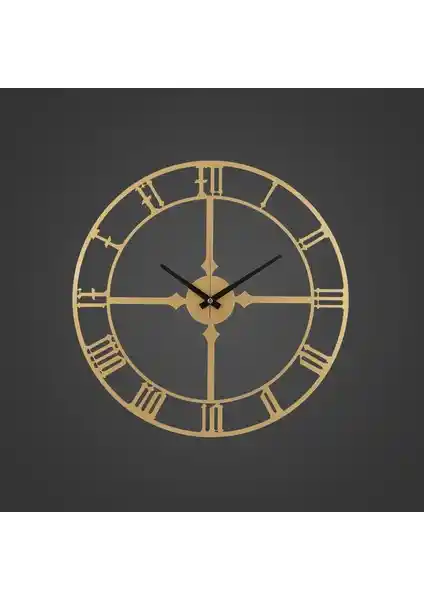 Muyika Rome Metal Eskitme Duvar Saati 50x50 Cm Modern ve Şık İç Mekan Dekorasyonu