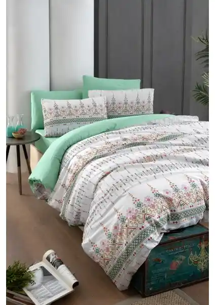 My Story Mystory Lastikli Çarşaflı Çift Kişilik Nevresim Takımı Estilla: Şık ve Konforlu Yatak Düzeni İçin