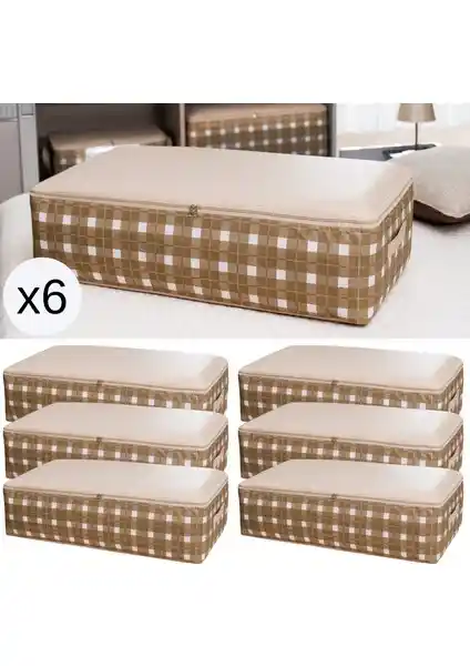 Nacarev 6 Adet Ekose Desenli Gri Baza Altı Düzenleyici Hurçlar Ürün İncelemesi