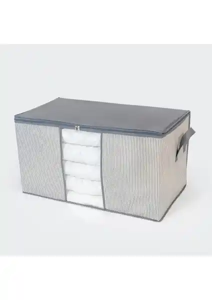 Nacarev Büyük Boy Pencereli Çizgi Desen Antrasit Hurç Ev Düzeninde Pratik Çözüm