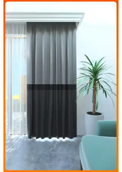 Ne Bumu Blackout Milano Bordürlü Gri Antrasit Perde: Modern ve Fonksiyonel Oda Karartma Çözümü