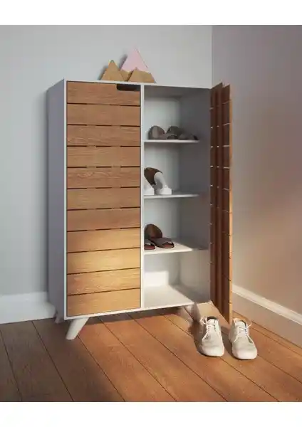 Nesse 8 Gözlü Ayakkabılık ve Çok Amaçlı Dolap Modern ve Dayanıklı Depolama Ünitesi