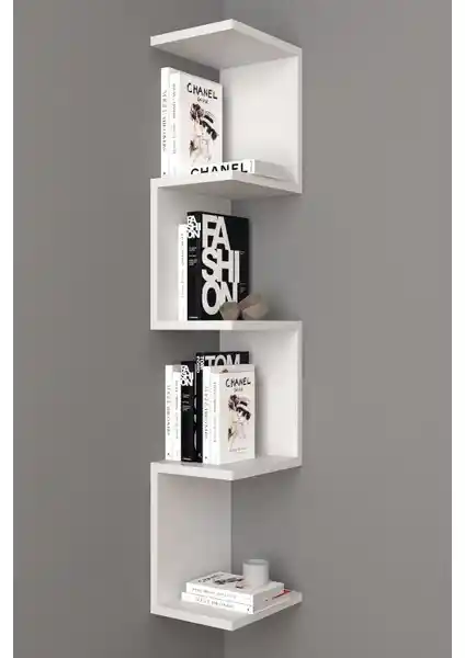 Nettrends Zig Zag Köşe Duvar Rafı Modern ve İşlevsel Tasarımıyla Dekorasyonunuza Şıklık Katar