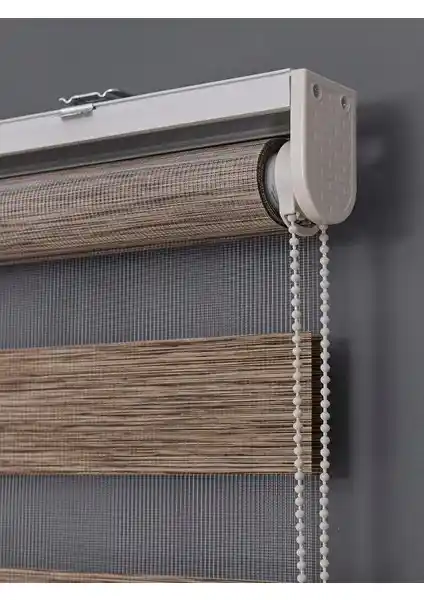 NetworkAvm İthal Bambu Kahverengi Zebra Stor Perde: Modern ve Dayanıklı İç Mekan Dekoru