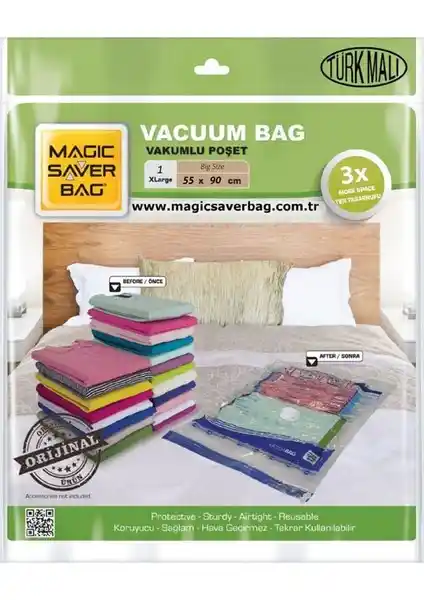 Nil Macig Silver Vakumlu Hurç XL 55x90 ile Eşyalarınızı Pratik ve Güvenli Şekilde Saklayın