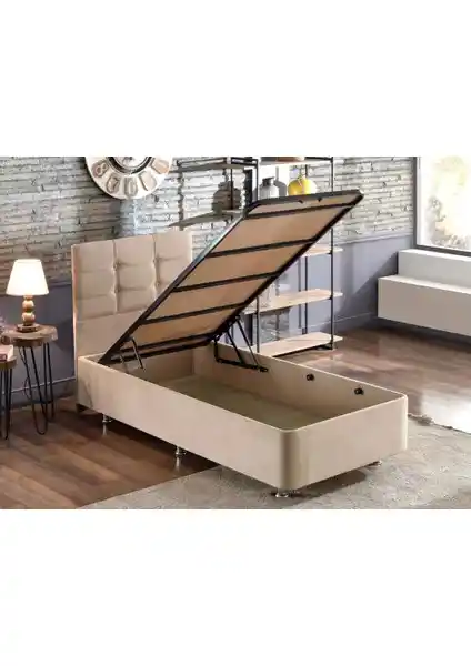 Niron Polo Baza ve Başlık Seti 90x190 cm modern tasarım dayanıklı yatak odası ürünü