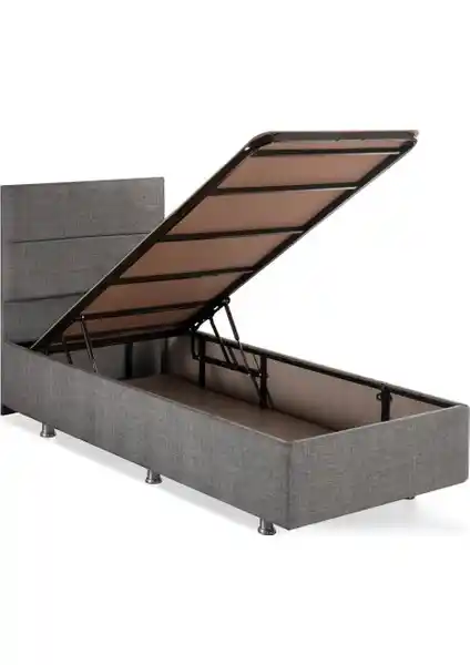 Niron Silver Baza ve Başlık Seti: Dayanıklı ve Şık Tek Kişilik Yatak Çözümü