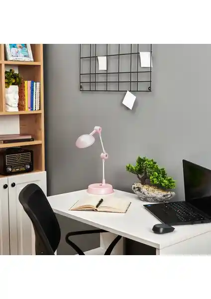 Nisaluce Ledli Masa Lambası Pembe Modern ve Şık Tasarım ile Enerji Verimli Aydınlatma