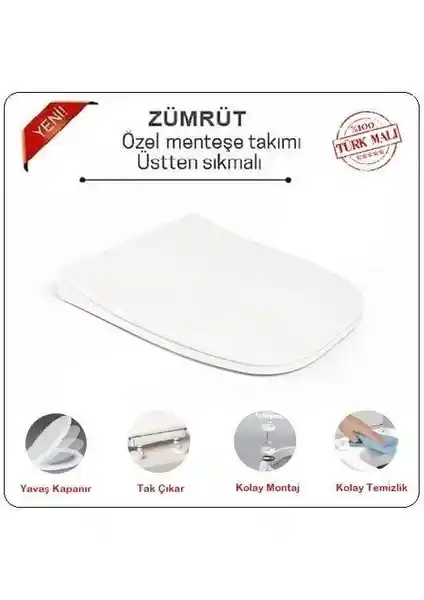 Nkp Nkp Slim Kare Zümrüt Klozet Kapağı Modern ve Dayanıklı Tasarım Özellikleri
