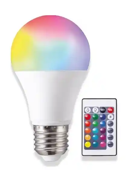 Noas Led RGB Renk Değiştiren Kumandalı 9 W LED Ampul Modern ve Enerji Verimli Aydınlatma
