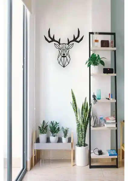 Numa Concept Geyik Kafası Figürü Ahşap Dekoratif Parça Modern İç Mekanlar İçin