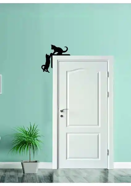 Numa Concept Kediler Ayna Kapı Köşe Dekoru Modern ve Şık İç Mekan Dekorasyonu İçin Uygun